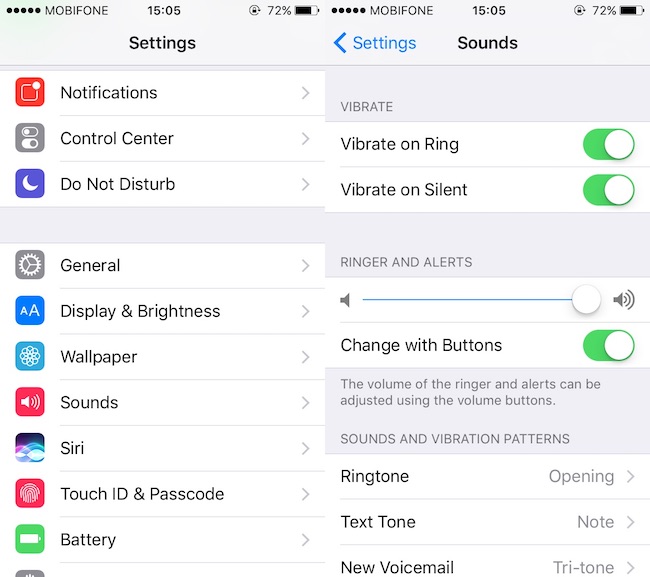 lỗi iphone không đổ chuông